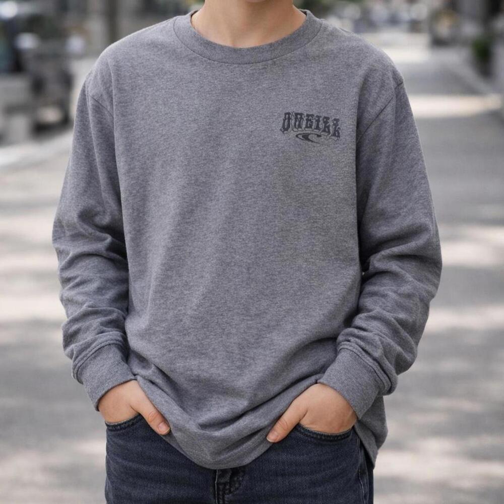 O’Neill Gray Long Sleeve Graphic Tee Streetwear Surf Skate Youth Medium
